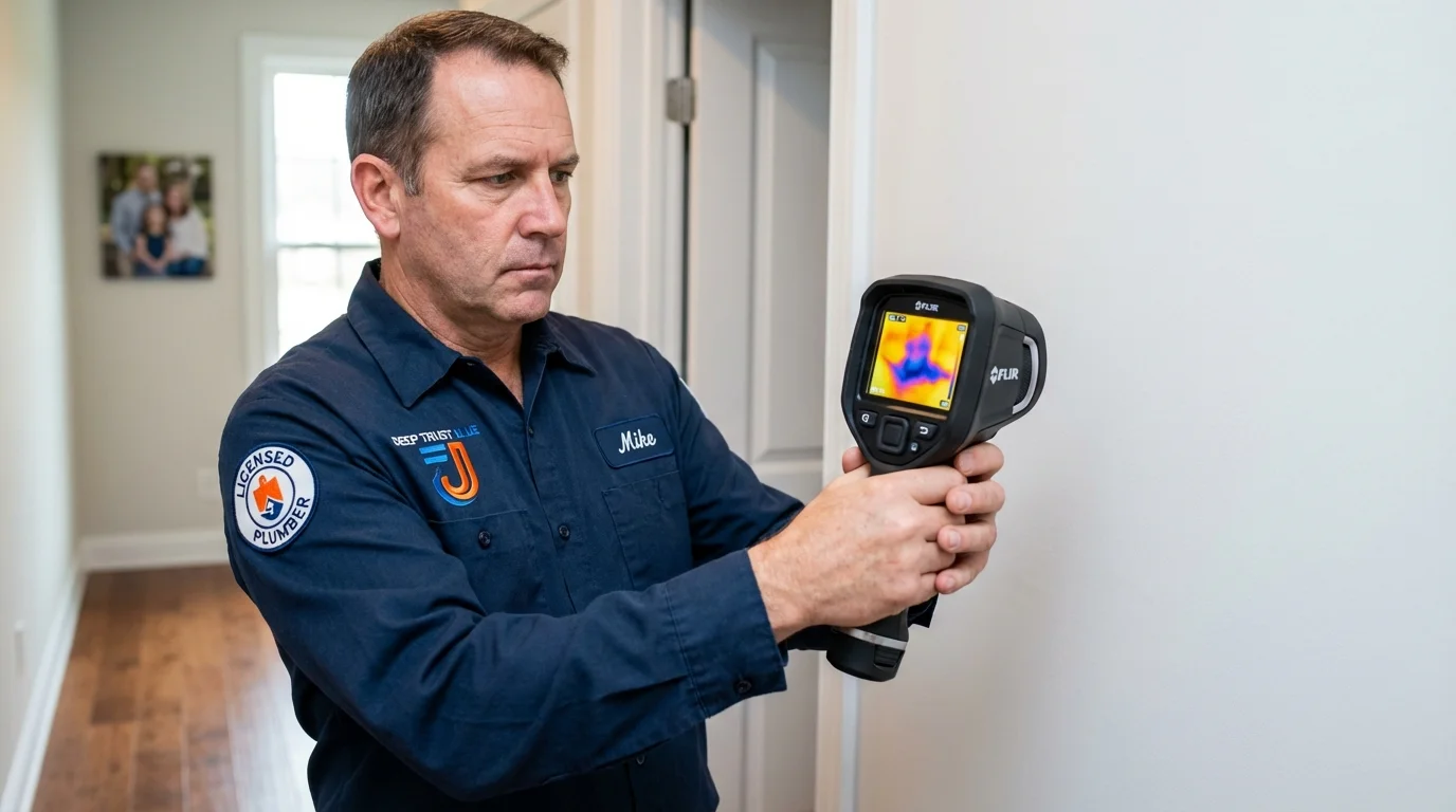 Thermal imaging leak detection by Johns Plumbing LLC in Oaklyn